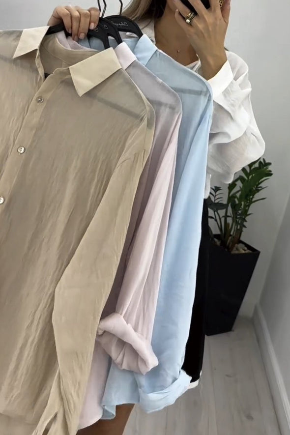 Solid color casual shirt