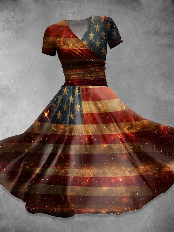 July 14th Independence Day Patterned Dress