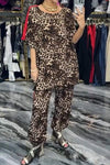 Women’s casual color-changing leopard print suit