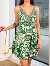 Summer V-neck sleeveless printed dress