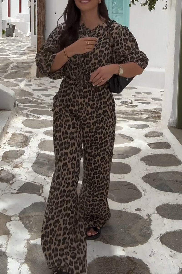 Leopard print jumpsuit