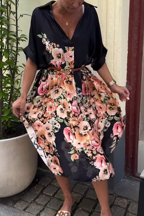 Women's casual printed midi dress