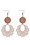 Bohemian hollow earrings with irregular lace