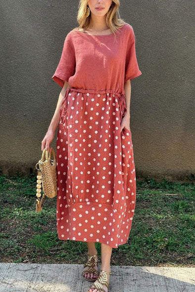 Women's Polka Dot Print Maxi Dress