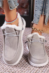 Women's round-toe lace-up plus velvet warm furry women's shoes