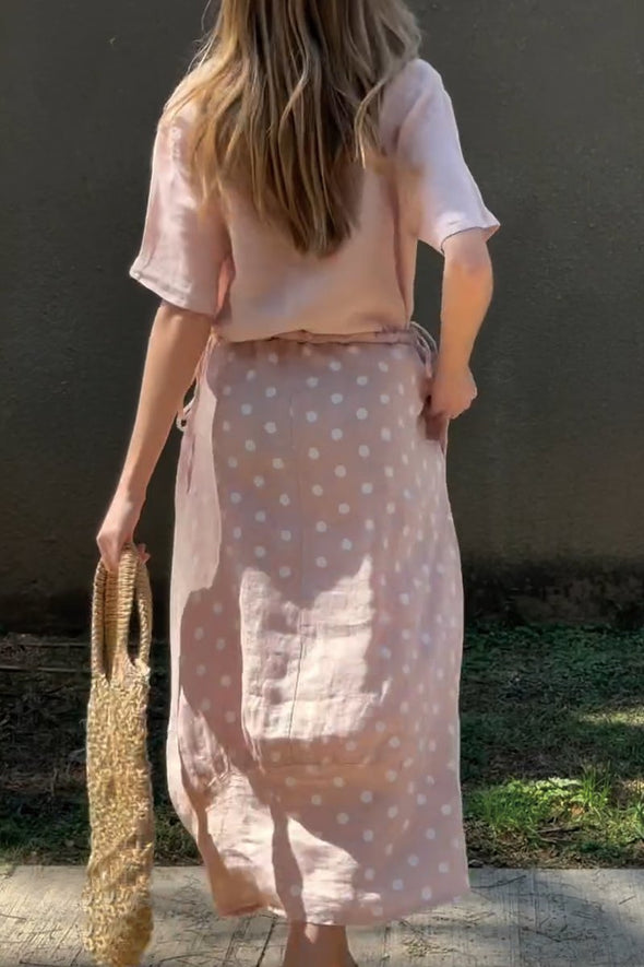 Women's Polka Dot Print Maxi Dress