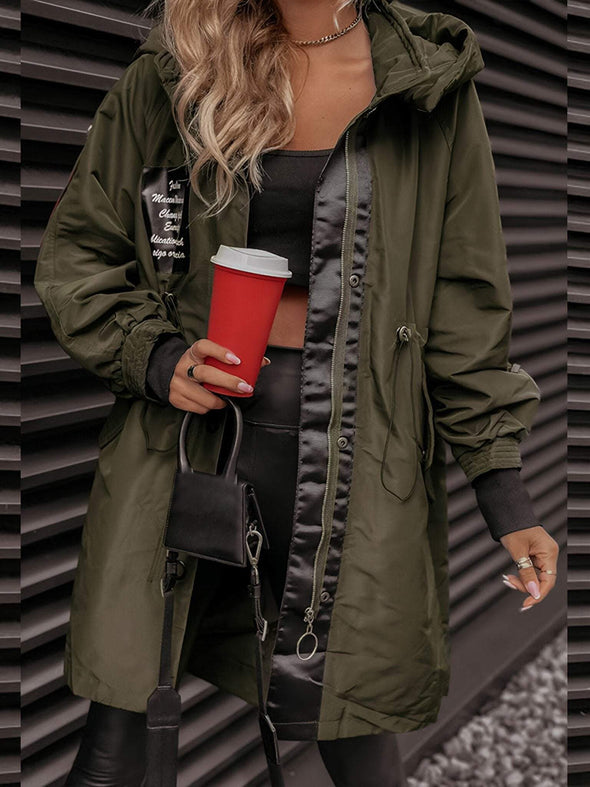 Women's Hooded Long Sleeve Jacket