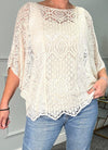 Women's Hollow Round Neck Mid-sleeve Top