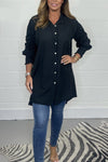 Long cotton and linen shirt