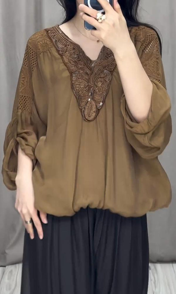 Casual And Comfortable Hollow-Out Design Top