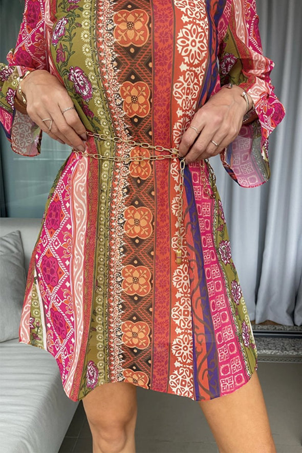 Printed boho dress