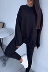 Women's Casual Round-neck Pullover Sweatshirt Two-piece Set