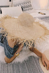 Sun protection beach woven hat