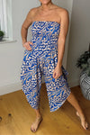 Printed bandeau jumpsuit