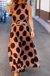 Polka dot sleeveless dress