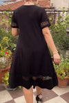 Lace paneled dress