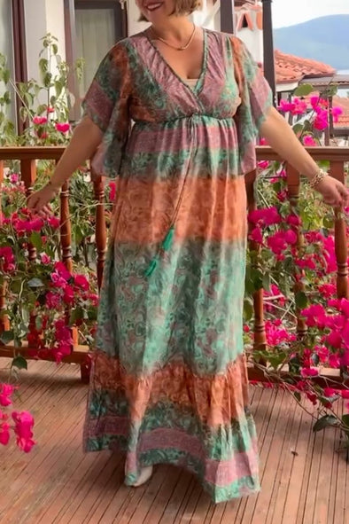 Printed long dress