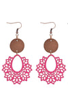 Bohemian hollow earrings with irregular lace