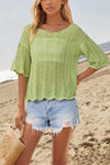 Casual women's round neck loose knitted sweater