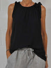 Casual Crew Neck Sleeveless Top