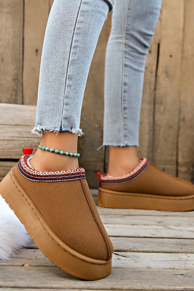 Women's Thick-soled Closed-toe Warm Cotton Shoes