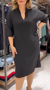 Casual V-neck Mid-sleeve Dress