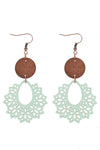 Bohemian hollow earrings with irregular lace