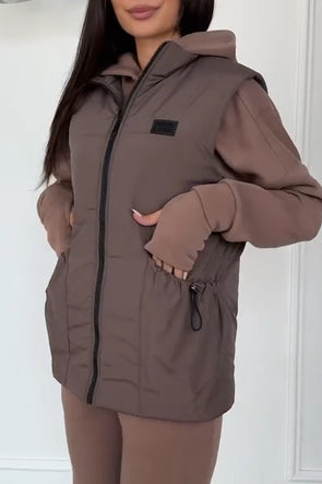 Women's solid color vest jacket