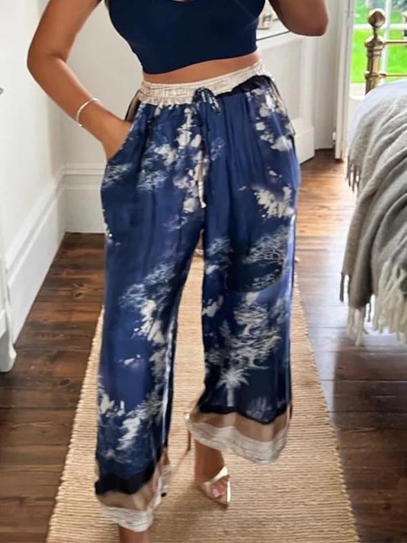 Casual Printed Loose Trousers