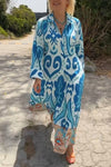 Women's Casual Printed Shirt Dress