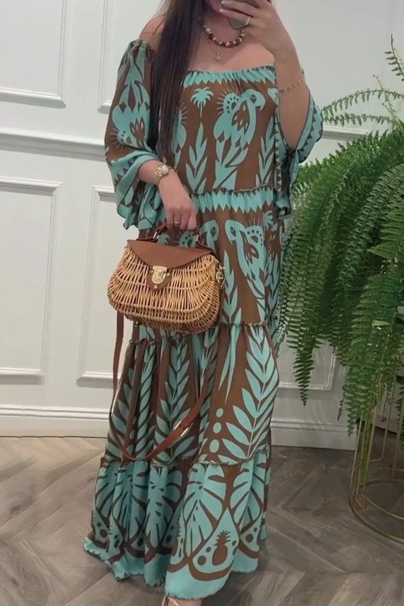 Casual printed maxi dress