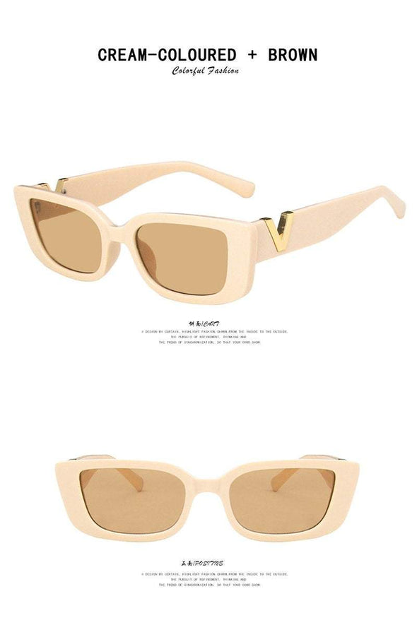 Women's Fashion Trend V Frame Square Sunglasses