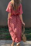 Women's Polka Dot Print Maxi Dress