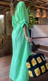 Casual And Comfortable Solid Color Linen Gown