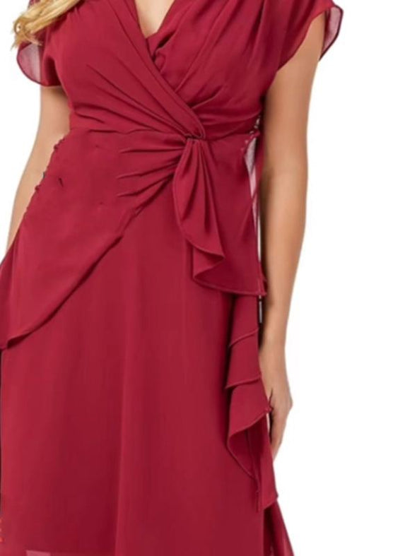 Fashionable Dinner Party Ladies V-neck Dress