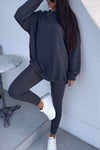 Women's Casual Round-neck Pullover Sweatshirt Two-piece Set