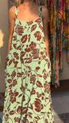 Resort Style Square Neck Printed Dress