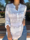 Casual Sequins Buttoned Long Sleeve Top