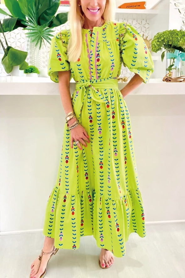 Printed maxi dress