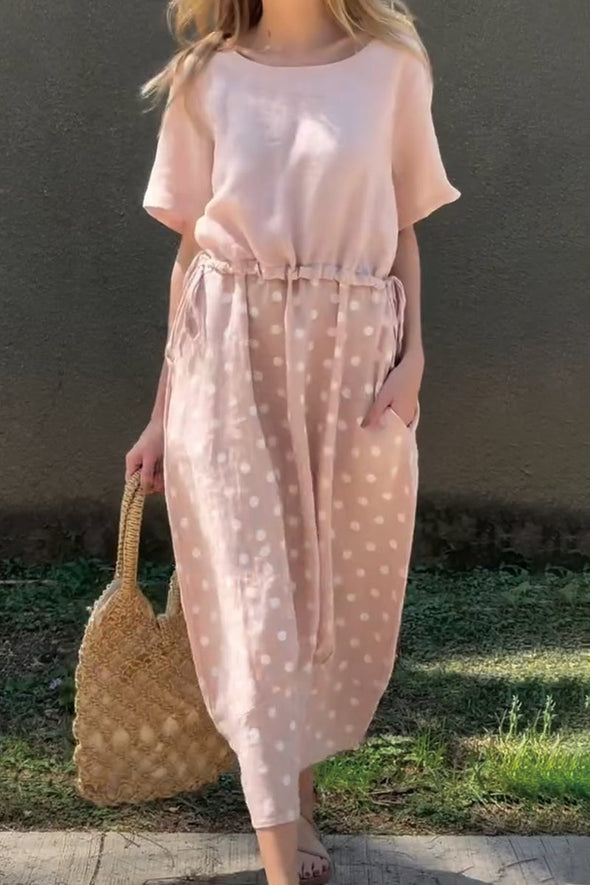 Women's Polka Dot Print Maxi Dress