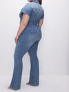 Casual Lapel Oversized Denim Jumpsuit