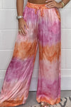 Satin tie-dye trousers