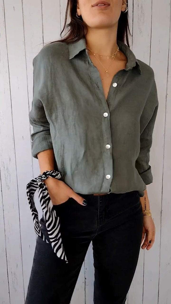 Lapel Single-breasted Shirt