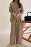 Women's Casual Round-neck Long-sleeved Two-piece Suit