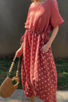 Women's Polka Dot Print Maxi Dress