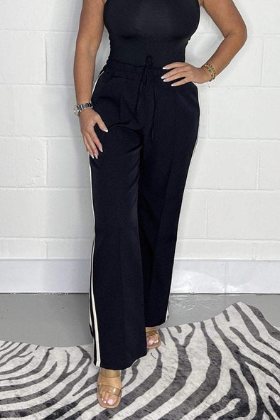 Side Stripe Leg Drawstring Trousers