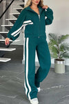 Women's Casual Contrast Web Sports Suit