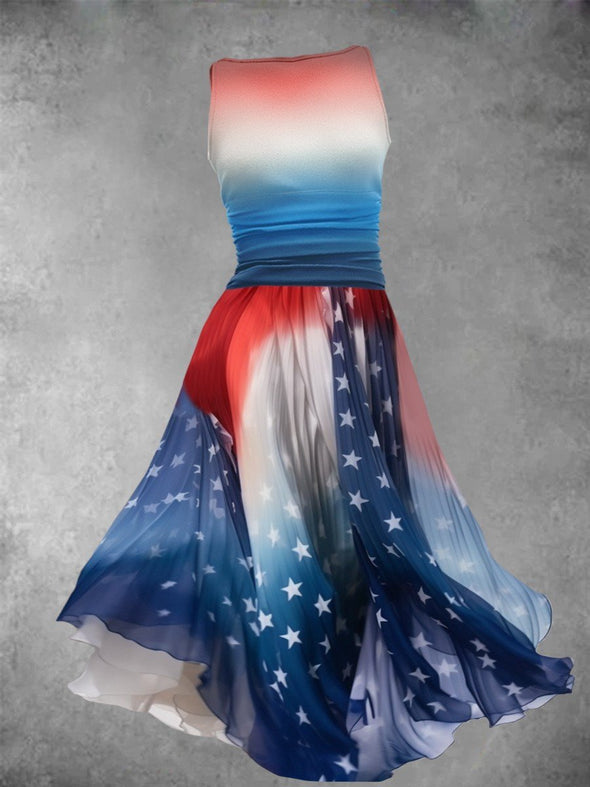 July 14th Independence Day Patterned Dress