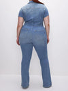 Casual Lapel Oversized Denim Jumpsuit