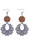 Bohemian hollow earrings with irregular lace